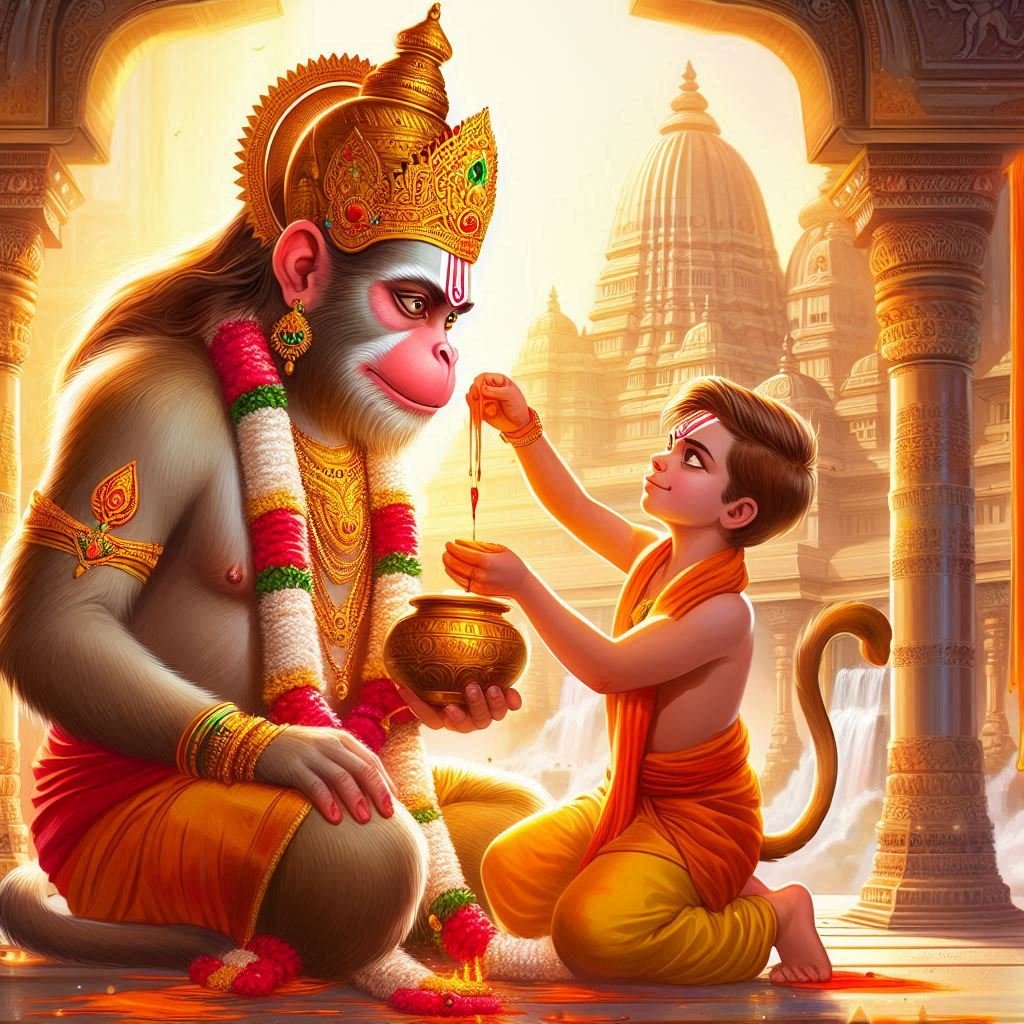 Hanumanji vermilion color