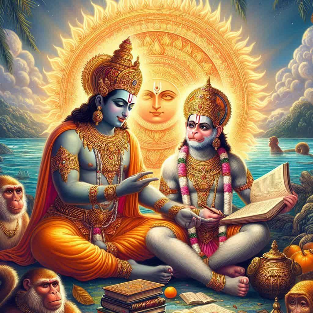 Lord Sun and lord Hanuman